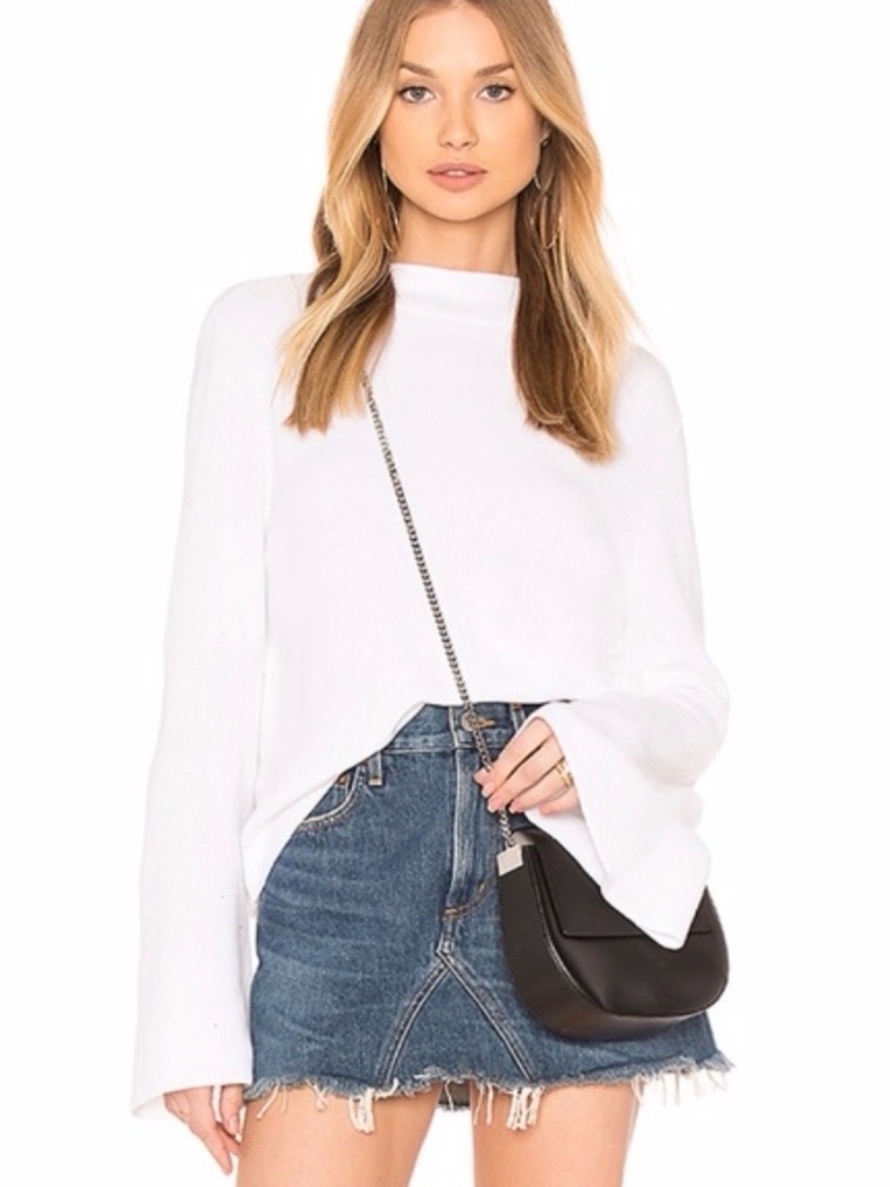 525 America White Bell-Sleeve Knit Top - 75% OFF MSRP!!!